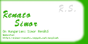 renato simor business card