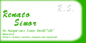 renato simor business card